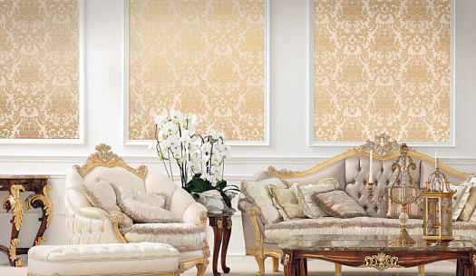 Обои в интерьере артикул Flos 8 002, Flos, Milassa Обои в интерьере артикул Flos 8 002, Flos, Milassa